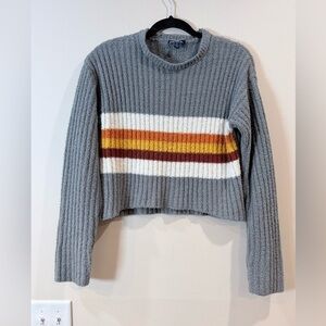 🔥Freshman Gray Striped Women's Sweater Size S EUC🔥